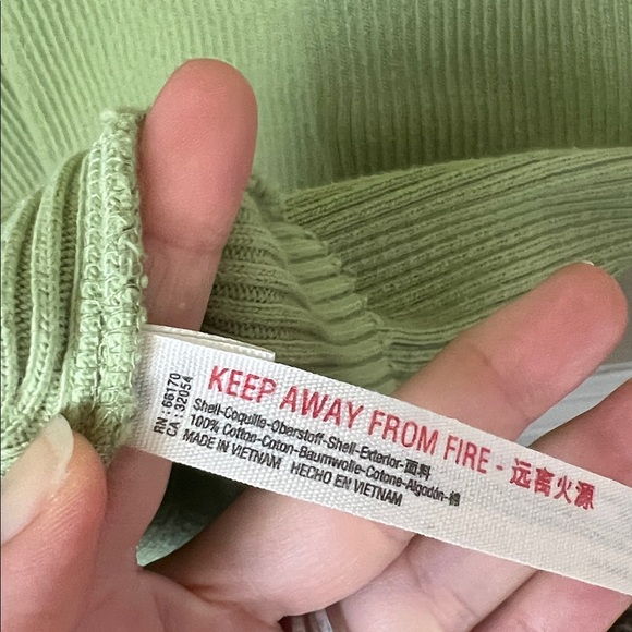 Free people beach green ribbed midi bodycon dress - Picture 7 of 10